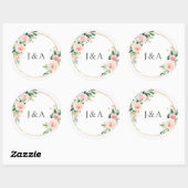 Rond Balise Sticker Monogramme Géométrique (Feuille)