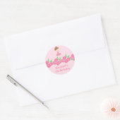 Rond Ballerina rose Tutu Danse Anniversaire Sticker (Enveloppe)