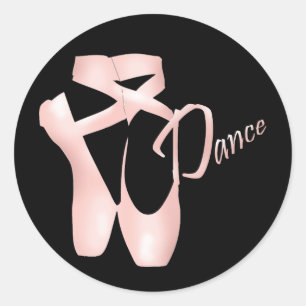 Rond Ballet Ballerina Pink Pointe Chaussures Sticker de