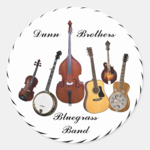 ROND BANDE DE BLUEGRASS - STICKER