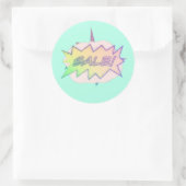 Rond Bande dessinée Funky Starburst Sticker à vendre - (Sac)