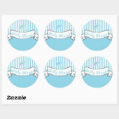 Rond Bannière Vintage Bébé Garçon Douche Sticker (Feuille)