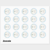 Rond Baptême Bleu / Sticker Favoriser le baptême (Feuille)