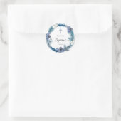 Rond Baptême d'hiver Classic Round Sticker (Sac)