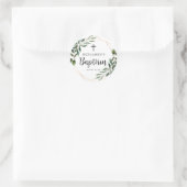 Rond Baptême Gold Cross Greenerm Classic Round Sticker (Sac)