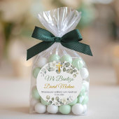 Rond Baptême Sticker espagnol Bautismo Feuille vert mig