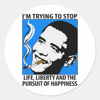Rond Barack Obama Satire / Sticker parodique