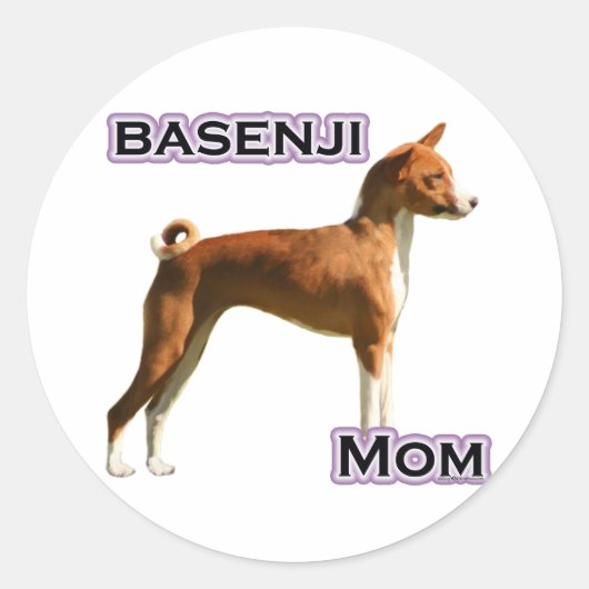 Rond Basenji Mom 4 - Sticker (Devant)