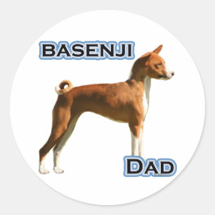 Rond Basenji Papa 4 - Sticker