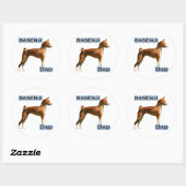 Rond Basenji Papa 4 - Sticker (Feuille)