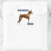 Rond Basenji Papa 4 - Sticker (Sac)
