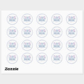 Rond BASHERT Sticker cadeau Faire-part de mariage juif (Feuille)