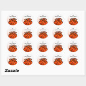 Rond Basket-ball Anniversaire Bash Sticker (Feuille)