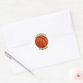 Rond Basket-ball Anniversaire Bash Sticker (Enveloppe)