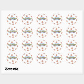 Rond Basket-ball Anniversaire Bash Sticker (Feuille)