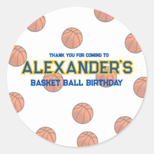Rond Basket-ball Anniversaire Bash Sticker