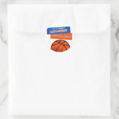 Rond Basket-ball Anniversaire Bash Sticker (Sac)