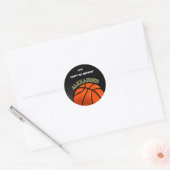 Rond Basket-ball Anniversaire Bash Sticker (Enveloppe)