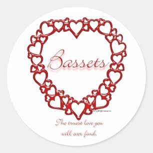 Rond Basset Hound True Love - Sticker