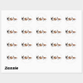 Rond Basset Hounds Sticker (Feuille)