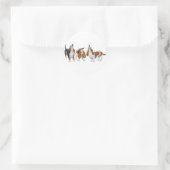 Rond Basset Hounds Sticker (Sac)
