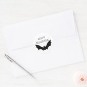 Rond Bat Happy Halloween Classic Round Sticker (Enveloppe)