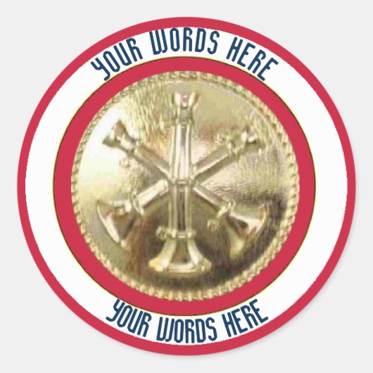 Rond Bataillon chef d'incendie 3 Sticker sur mesure Bug (Devant)