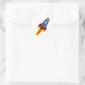 Rond Bateau à fusée - Sticker numéro 1 (Sac)