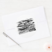 Rond Bateau d'assaut amphibie Peleliu Sticker (Enveloppe)