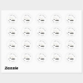 Rond Bâtiment Digger Anniversaire Partie Sticker minima (Feuille)