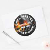 Rond BBQ Grill Rub Smokin Hot 3" Classic Round Sticker (Enveloppe)
