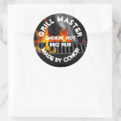 Rond BBQ Grill Rub Smokin Hot 3" Classic Round Sticker (Sac)