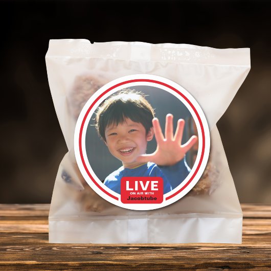 Rond BDay Tube Photo Sticker