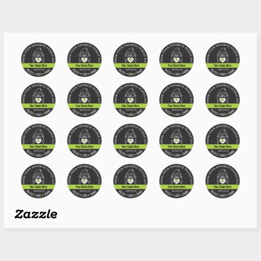 Rond Be A Puzzle Elf – Personalized Sticker (Feuille)