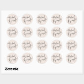 Rond “Be Kind to Yourself” Self Care Quote Sticker (Feuille)