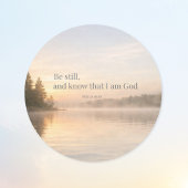 Rond Be Still Christian Sticker – Psalm 46:10 Scripture