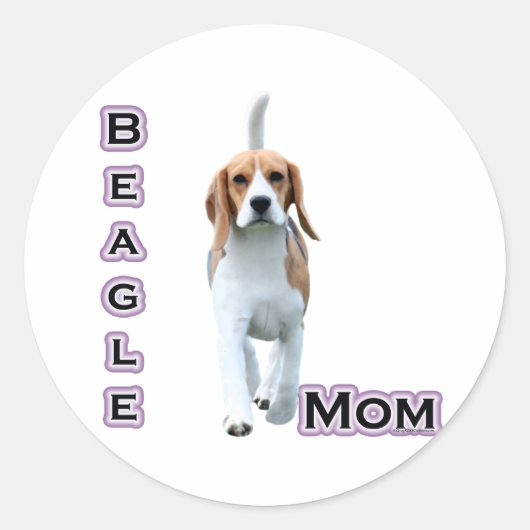 Rond Beagle Mom 4 - Sticker (Devant)