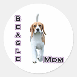 Rond Beagle Mom 4 - Sticker
