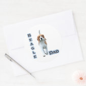 Rond Beagle Papa 4 - Sticker (Enveloppe)