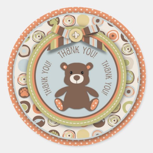 Rond Bear Bear Boy Sticker TY (Devant)