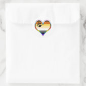 Rond Bear Pride Heart Classic Round Sticker (Sac)