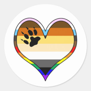 Rond Bear Pride Heart Classic Round Sticker
