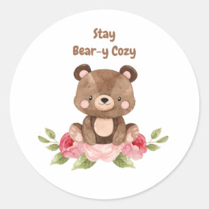 Rond Bear y Cute Vibes Uniquement Sticker