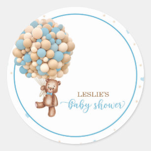 Rond Bearly Wait Baby shower Sticker - Personnalisé