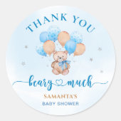 Rond Béary beaucoup Merci Sticker Baby shower (Devant)