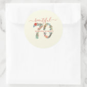 Rond Beau à 70 Anniversaire Sticker (Sac)