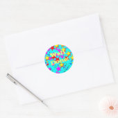 Rond Beau Bleu Star sticker (Enveloppe)