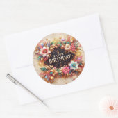 Rond Beau design dynamique Sticker d'anniversaire (Enveloppe)