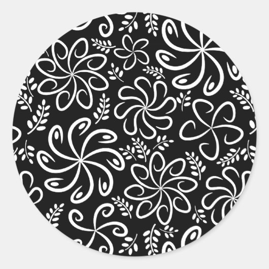 Rond Beau Sticker noir et blanc (Devant)