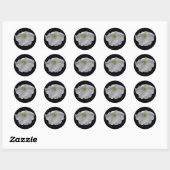 Rond Beau Sticker Petunia Blanc (Feuille)